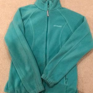 Teal blue Columbia zip up jacket